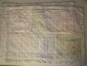 2 fundas de almohada estándar vintage victorianas de retazos acolchadas núcleo de cabaña - Imagen 1 de 8