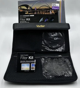 Vivitar VIV-FK3-95 Filter Kit 95mm UV/CPL/FLD, 2 Piece & Wallet NIB - Picture 1 of 12