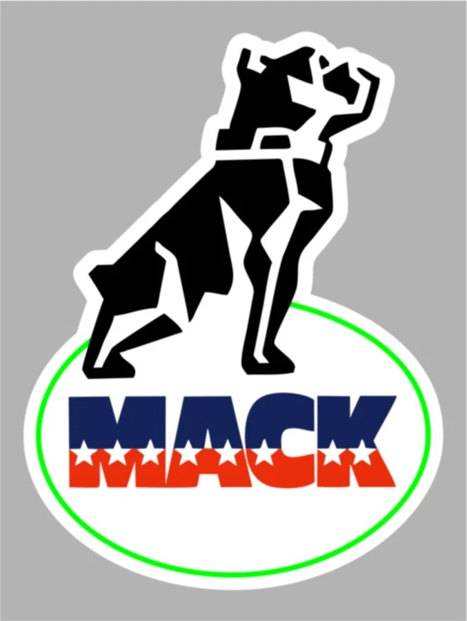 CALCOMANÍA ADHESIVA PARACHOQUES CAMIÓN MACK 100x75mm Foto 1 de 1