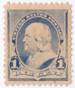 US Sc# 219 *MINT OG H* { JUMBO -XF- 1c BEN FRANKLIN } BEAUTY FROM 1890 SERIE - Picture 1 of 4