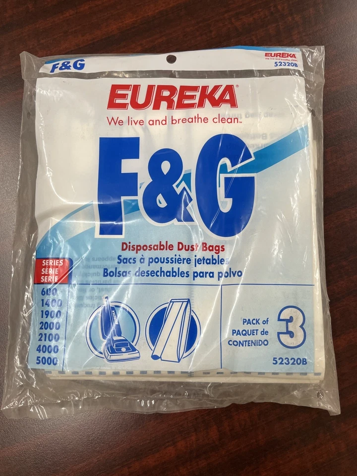 Bolsas para aspiradora Eureka Uprights F&G 6 paquetes de 3 bolsas (18 bolsas en total) Foto 1 de 2