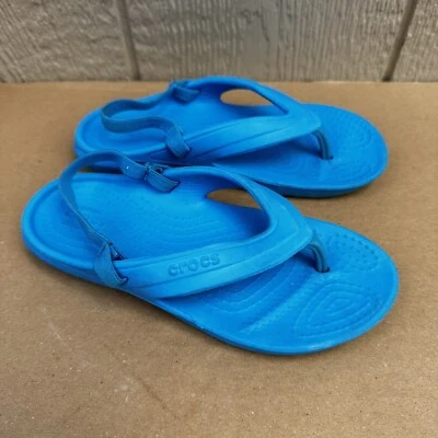 Sandalias Crocs Azul Clásicas con Cordones Chanclas Zapatos Juveniles Talla 12C Foto 1 de 4