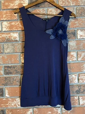 Suzie In The City Tank Top Navy Blue Nautical Size S - Image 1 of 4