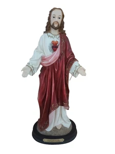 NEU Heiliges Herz Jesu Harz Statue Florentiner Kollektion 13,75" Schwerlast - Bild 1 von 15