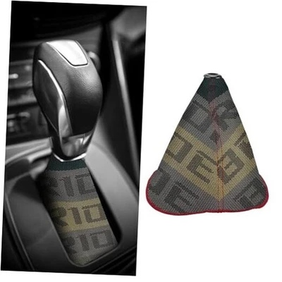 Cubierta antipolvo de perilla de cambio de coche, cubierta de bota de cambio, palanca de cambios de tela gris claro Foto 1 de 4