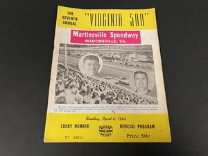 1962 Seventh Annual Virginia 500 Martinsville Speedway Program - Nascar - Picture 1 of 12