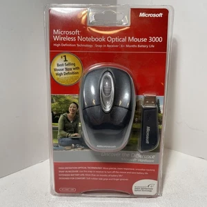 Mouse ottico notebook wireless Microsoft modello 3000 1056 1051 PC Windows e Mac - Foto 1 di 6