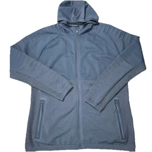 Smartwool Jacket Mens Slim Intraknit Merino Wool Fleece Full Zip Hoodie Blue XXL - Picture 1 of 16