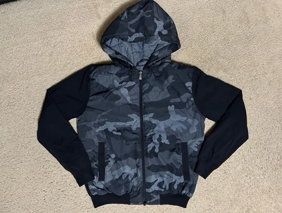 NEIMAN MARCUS Camuflaje SUDADERA CON CAPUCHA Cremallera Completa Chaqueta PEQUEÑA Para Hombre Negro Con Capucha Foto 1 de 4