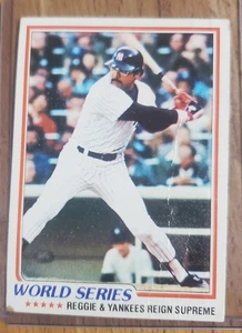 1978 Topps #413 - Reggie Jackson 77 World Series - New York Yankees - Picture 1 of 2