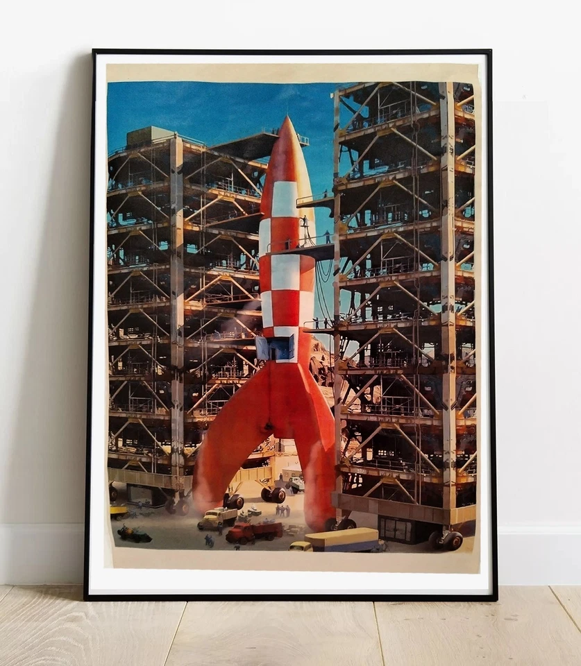 Retro Poster - Tintin - Moon Lens - Image 1 of 1