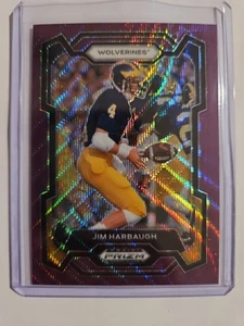 2024 Panini Prizm Draft Picks - Jim Harbaugh #50 Purple Wave Prizm - Picture 1 of 2