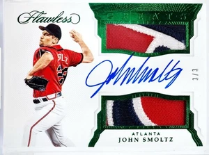 📈 Parche John Smoltz automático/3📈 2019 impecable grandes recuerdos duales esmeralda jon - Imagen 1 de 2