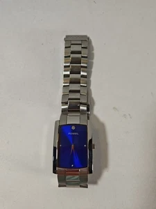 Fossil Arkitekt FS-4035 Edelstahl Uhr blaues Zifferblatt, 50M wasserdicht - Bild 1 von 7