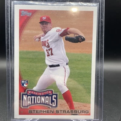 Stephen Strasburg 2010 Topps #661 brazo trasero (RC) novato Washington Nationals Foto 1 de 2
