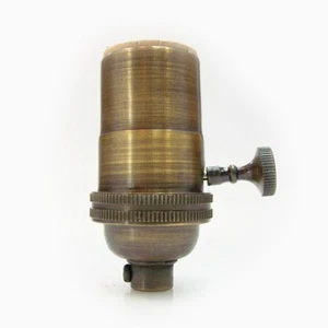 Antique Brass Light Socket - Lamp Socket - Pendant - Rewire Lamp Cord - Picture 1 of 4