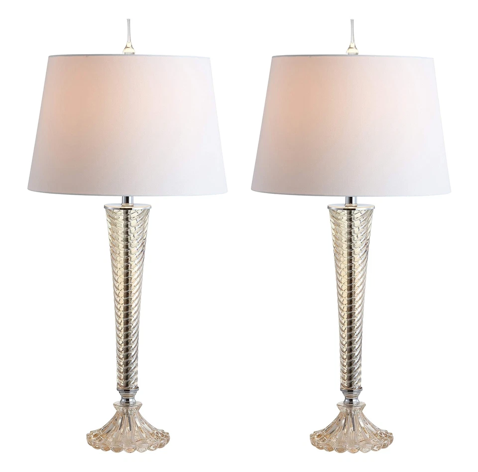Jonathan Y Jyl2068a-set2 Caterina 32" Glass LED Lamp French Country