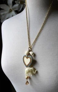 Tarina Tarantino Set of necklace and bracelet elephants, bows and hearts - Picture 1 of 8