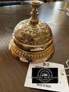 Solid Brass Victorian Style Service Desk Bell Call bell Reception Bell Table - Picture 1 of 4