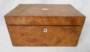 CAJA DE ESCRITORIO ANTIGUA DEL SIGLO 19 BURLWOOD - Imagen 1 de 12