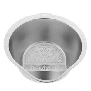 Strainer Basket Fruits Vegetable Drain Basket Stainless Steel Kitchen Rice - Picture 1 of 12