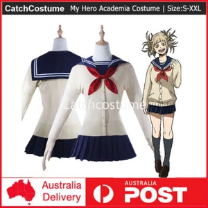 My Boku no Hero Academia Himiko Toga Cosplay Costume Wig JK High School Uniform - Picture 1 of 15