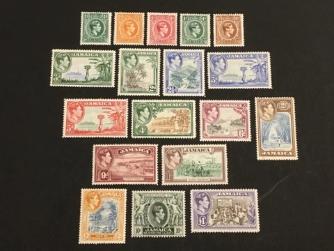 JAMAICA  STAMPS  KGVI 1938 set (5/thin) Cover