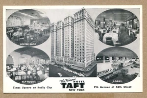 NEW YORK CITY, N.Y. Das berühmte HOTEL TAFT, am Time Square. SOUVENIR POSTKARTE - Bild 1 von 2