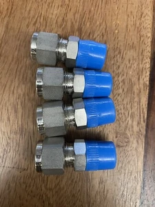 4 Pc 1/4" OD x 1/4" MNPT SS Male Conn.Ham-Let 768LSS1/4X1/4 = SS-400-1-4 Swaglok - Picture 1 of 2