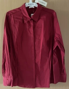 Stretch BLUSE Hemd Gr 48 Rot Neu - Bild 1 von 7