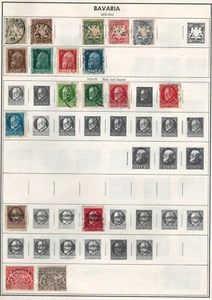 GERMANY BAVARIA 1870-1911  Very Fine Used Stamps Hinged on List - Picture 1 of 1