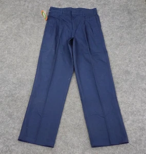 Ivy Crew Pants Mens 30x32 Navy Blue Pleated Khakis Michael Casual - Picture 1 of 18
