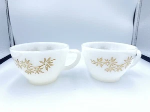 Bund Glas Teetassen (2) Blattgoldmuster - Bild 1 von 6