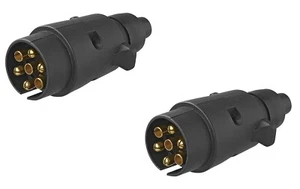 2x KFZ Stecker 7-polig PVC für den Anhänger Anhängerstecker - 343500 - Bild 1 von 10