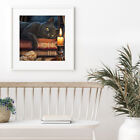 Full Embroidery Black Cat Stamped Canvas 11CT DIY Cross Stitch Kits Home Decor