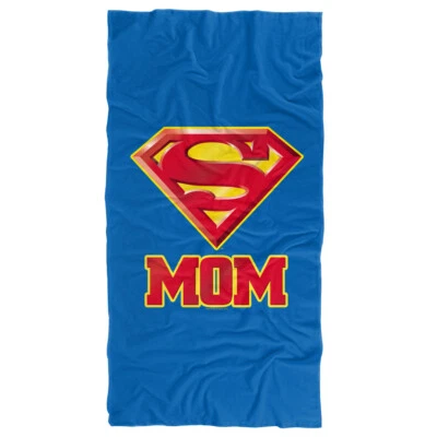 Superman Super Mom Officially Licensed Beach Towel 30"x60" - Image 1 of 4