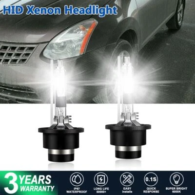 For Nissan Rogue 2008-2012 D2R LED Headlight Bulbs Conversion Kit 6000K White - Image 1 of 4