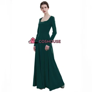 Women Medieval Renaissance Dress Green Historical Retro Court Gown for Role Play - Picture 1 of 8