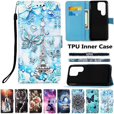 Fo Samsung Galaxy Note20 S25 Ultra S24 S23 S22 S21 S20 Patterned Flip Case Cover - Image 1 of 4