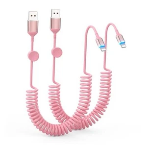 2er-Pack 3 Fuß iPhone Kabel für Auto Apple CarPlay Kabel [MFi zertifiziert] iPhone Pink - Bild 1 von 8
