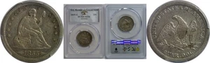 1855-S Arrows  Seated Liberty Quarter   PCGS VF-30 - Picture 1 of 3