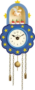 Wendt & Kühn Wanduhr 'Wanduhr, blau, mit Schwebeengel - 14cm' - Picture 1 of 1