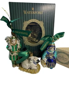 Waterford Holiday Heirlooms Nativity Shepherds & Sheep Set 3pc Original Box 2003 - Picture 1 of 8