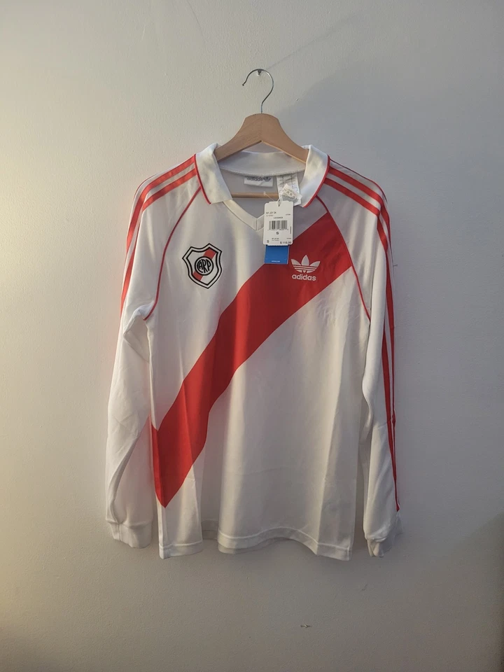 Новая с этикетками винтажная футболка Adidas River Plate 1994 ремейк домашний футбол мужская S - Изображение 1 из 4