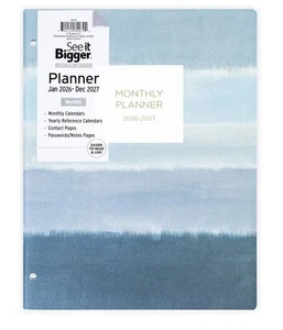 Planahead See It Bigger blau 2026-2027 2 Jahre monatlich 8,5"x11" Planer groß - Bild 1 von 7