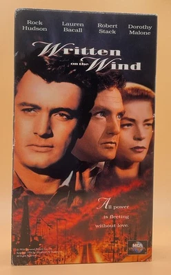 Written on the Wind VHS 1956, 1995 Rock Hudson Lauren Bacall**Buy 2 Get 1 Free** Foto 1 de 3