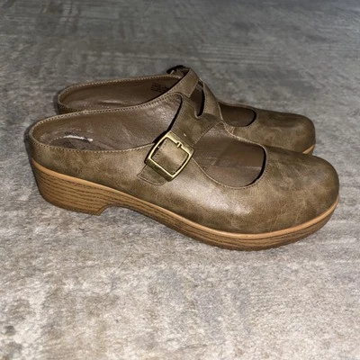 Baretraps Viola Mary Jane Mules Marrón Cuero Vegano 8M Foto 1 de 4