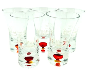5 Bicchieri Holland America Shot Nave da Crociera Souvenir Rosso Controllato Bolla 3,5"T - Foto 1 di 12