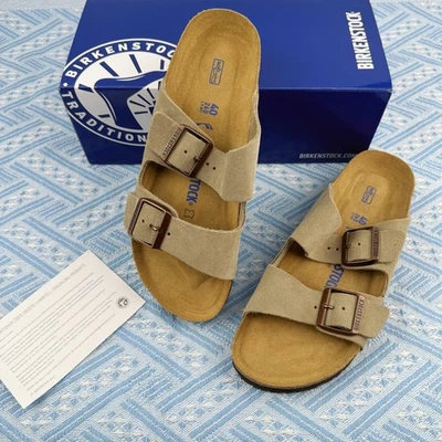 New Birkenstock Arizona Soft Footbed Taupe Suede Leather Wide/Narrow/unisex/EU - Image 1 of 4