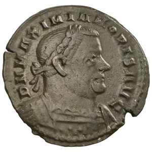 Roman Britain Maximianus Herculius 307 AD Follis Londinium Mint Roman Coin 2C - Picture 1 of 2